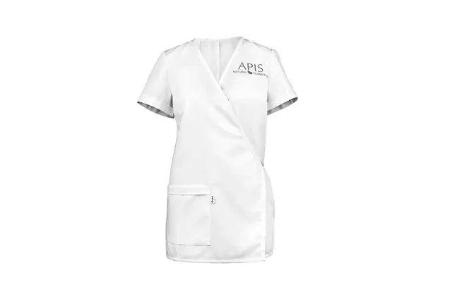 Apis White Cosmetic Apron L Professional Salon Workwear