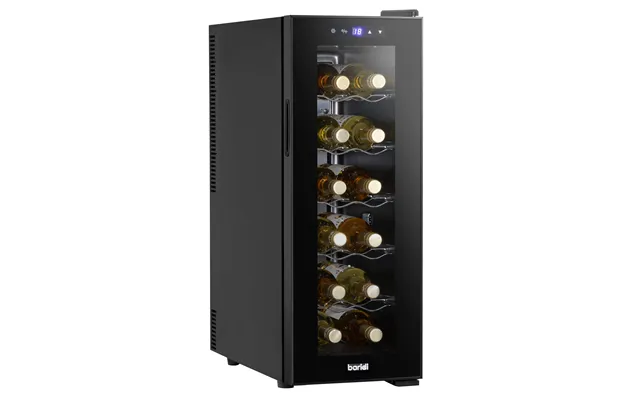 Baridi 12 Bottle Wine Fridge With Metal Shelves, Touch Screen & Led Light - Black Dh73