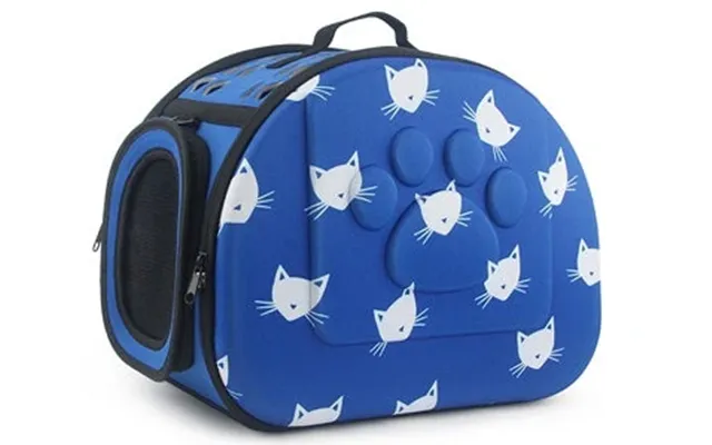 Breathable Portable Pet Bag Breathable Cat Bag Foldable Dog Cat Pet Outing Backpack - Blue Medium