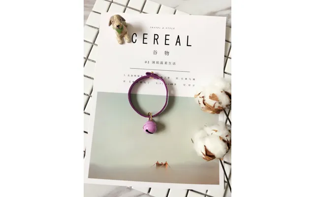 Candy-colored Necklace Pet Bell - Purple L