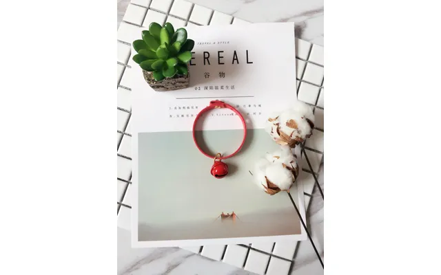 Candy-colored Necklace Pet Bell - Red Xxs