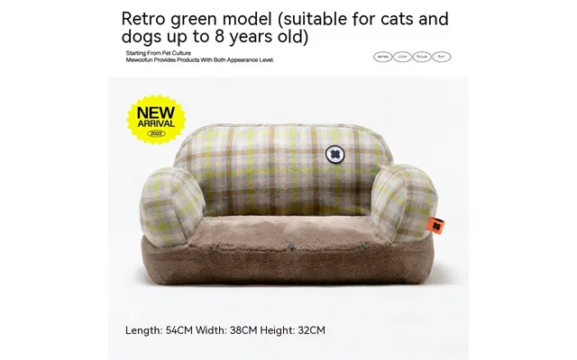 Cat Bed Winter Warm Cat Nest Removable And Washable Cat Sofa Pet Supplies - 540 × 380 × 320mm Retro Green