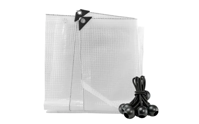 Clear M-grade Tarpaulin With Bungee Balls Black - 5m X 6m