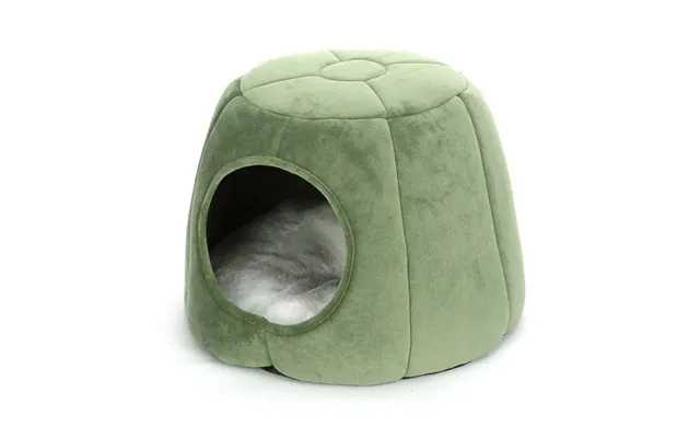 Cotton Pet Semi-enclosed Windproof Warm Sheep Nest - Green Stump Nest
