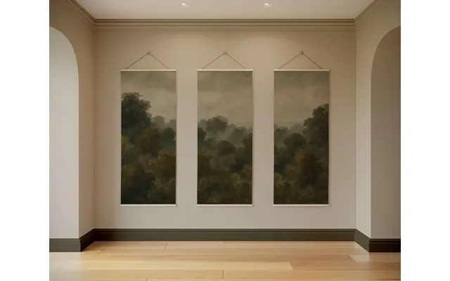 Dark Forest Tapestry - Natural Set Of 3