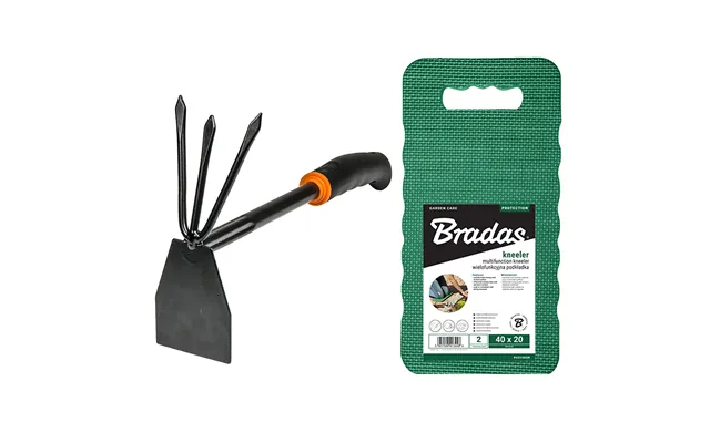 Digger-hoe Garden Tool With Multifunction Kneeler Mat - Green
