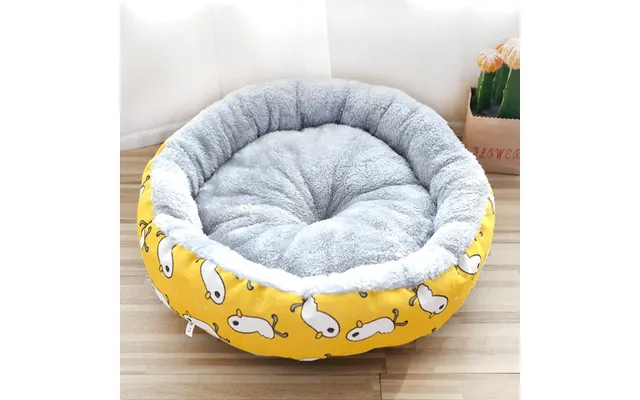 Dog And Cat Litter Padded With Round Cotton - Yellow L