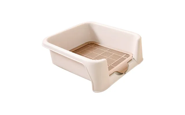 Dog Toilet Bedpan Flush Automatic Large Dog Anti-stepping Shit Toilet Supplies - Beige Small