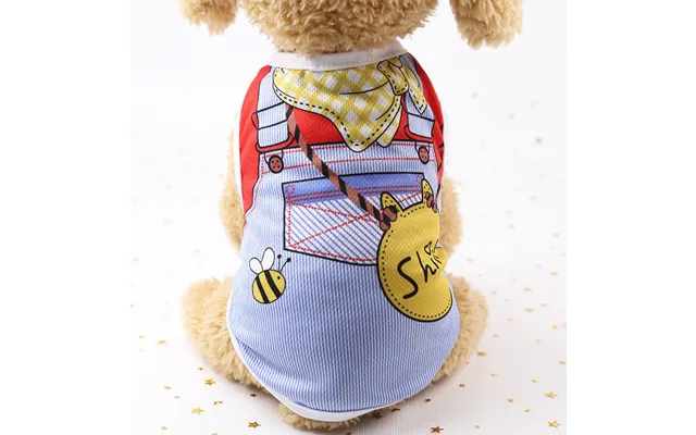 Fake Strap Pet Spring Summer Cotton Clothes - Yellow Scarf Xs