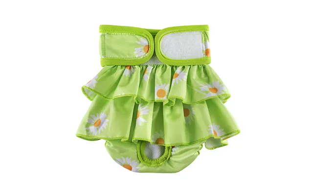 Female Dog Physiological Pants Large Dog Pee Leakproof - Light Green M