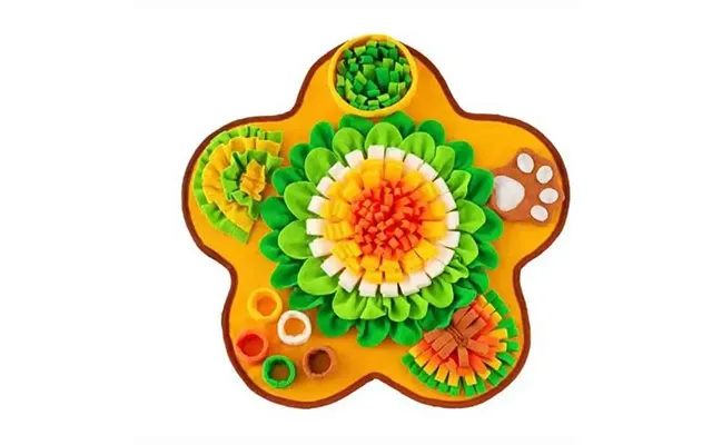 Flower-shaped Dog Cat Olfactory Training Pad - Smell Pad 60x60cm