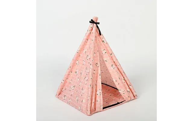 Folding Tent Doghouse - Light Pink 34x34x40cm