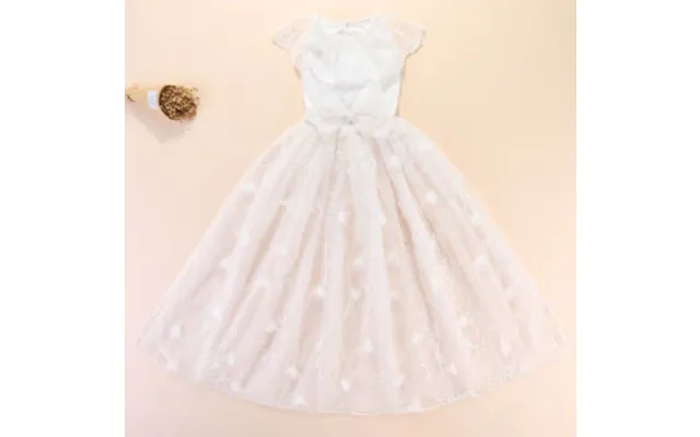 Gorgeous Embroidered Tail Pet Wedding Dress - White L