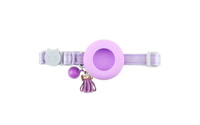Gps Collar Silicone Holster Pet Collar Bell - Light Purple Collar And Protective Shell