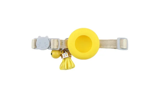 Gps Collar Silicone Holster Pet Collar Bell - Yellow Collar And Protective Shell