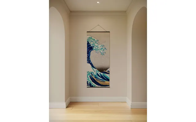 Great Wave Off Kanagawa Tapestry - Black Single