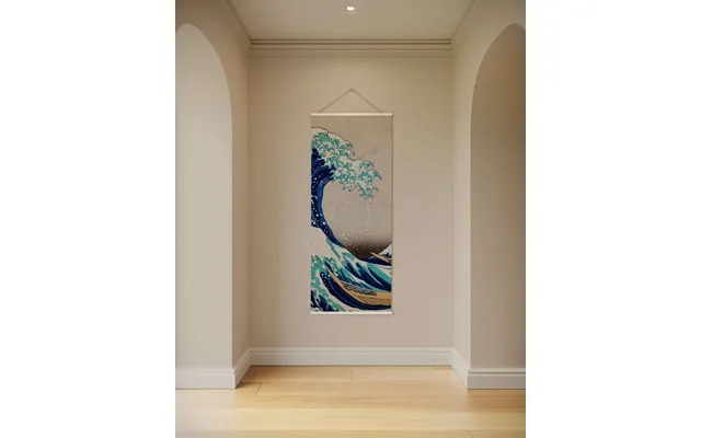 Great Wave Off Kanagawa Tapestry - Natural Single