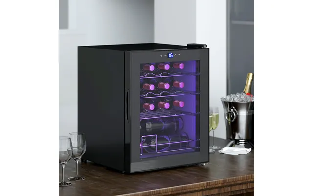 Homcom 42l 16-bottle Wine Cooler Fridge - Black