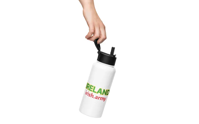 Ireland - Stainless Steel Water Bottle With A Straw Lid