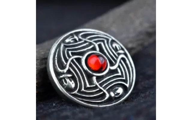 Lofotr Disc Brooch - Red