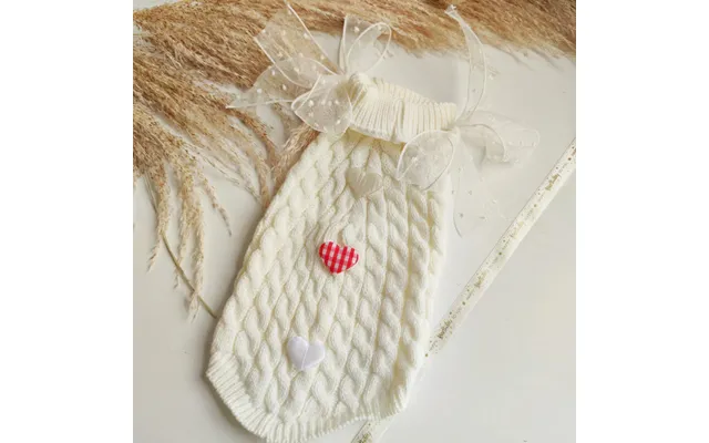 Mog Pet Super Cute Sweater New Year Warm Cat British Short Autumn And Winter Clothes - Beige M
