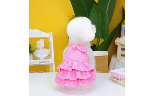 Pet Clothes Dog Skirt Candy Color Layers - Pink S