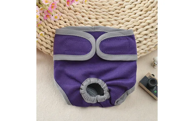 Pet Dog Velcro Underwear Small Medium Large Dog Walking Dog - Purple M