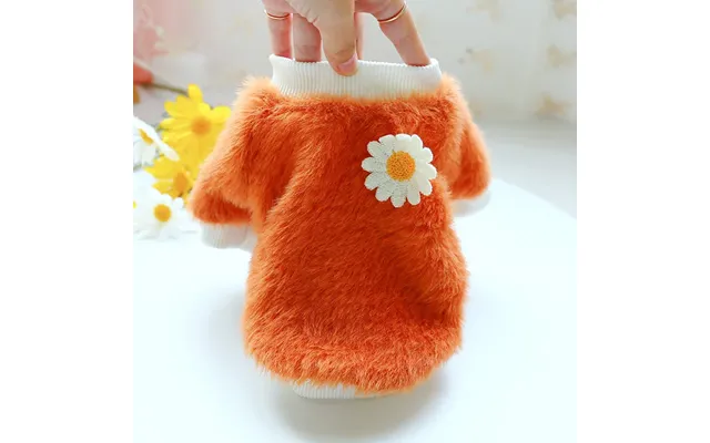 Pet Dress Daisies With Thick Styles - Orange L
