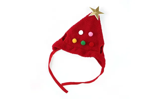 Pet Hat Christmas Tree Shape - Red M