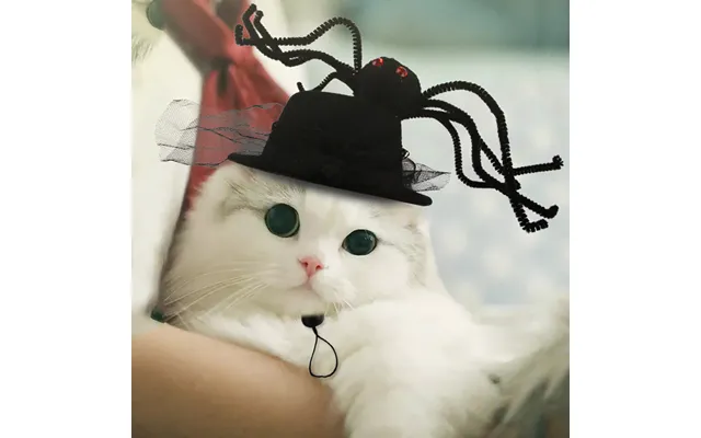 Pet Headgear Cute Dog Teddy Dress Up Sunflower Cat Headdress Wig Cat Headgear Hat - Spider Average Size