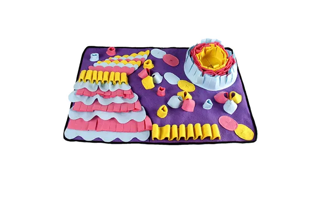 Pet Sniffing Pad Training Blanket Feeding Mat Dog Foraging Skills Toys Pet Activity Training Blanket - Purple