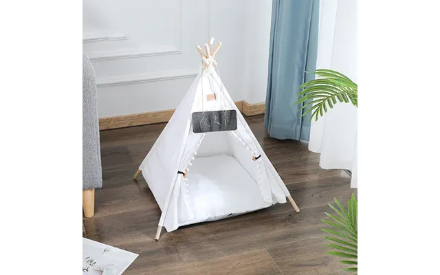 Pet Tent Kennel Removable And Washable Canvas Dog Tent - Pure White 43x17x13cm