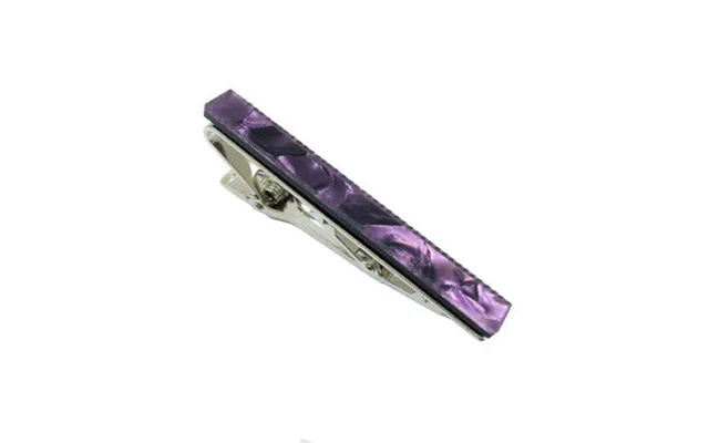 Purple Marble Effect Tie Clip