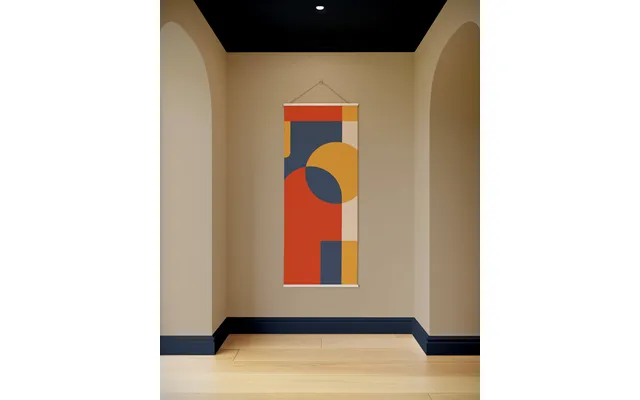 Retro Geometric Tapestry - Natural