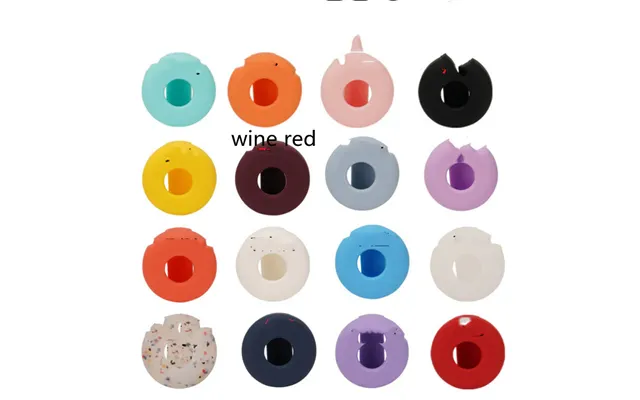 Silicone Protective Sleeve Airtags Anti-lost Artifact Pet Collar Cat - Wine Red