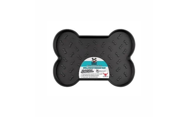 Spill-proof Dog Feeding Mat - Black