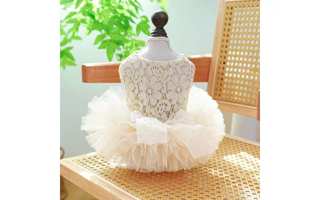 Spring And Summer Thin Dog Cat Wedding Dress - Palace Wedding Dress S