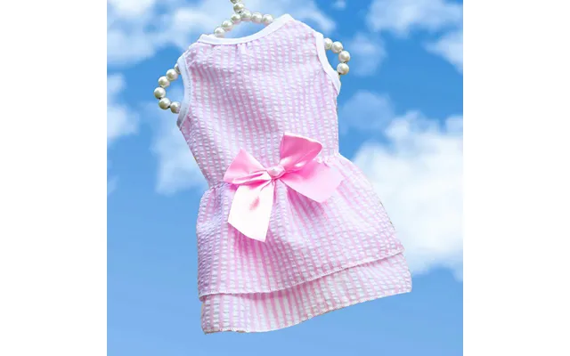 Spring Summer And Autumn New Plaid Pet Cat Clothes Supplies Stripes - Pink Vertical Stripes Xl