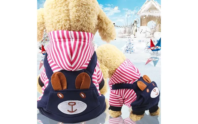 Striped Strap Pet Clothes - Striped Rose Red