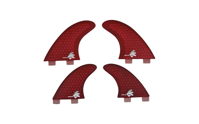 Surfboard Fins Quad Set Honeycomb 4 Fin Fcs Compatible M5 G-x Spec - Red