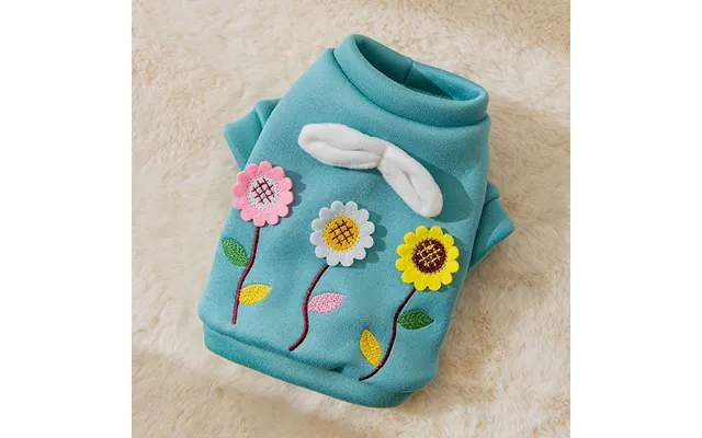 Three-dimensional Flower Sweater Small Pet Clothing - Green Xs