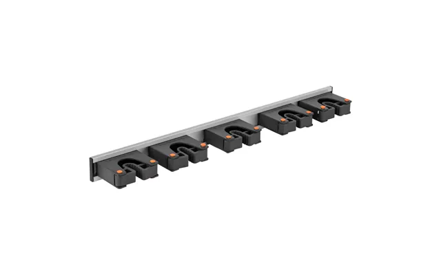 Wall Mount Tool Holder Rail - Gripper Design 5 Handles