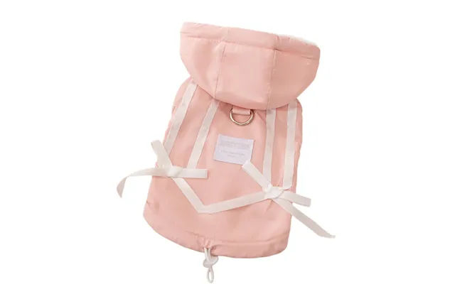 Winter Fleece Cat Clothes, Winter Bow Warm Down Jackets, Anti-shedding Pet Clothes For Kittens And Dogs - Pink Xs