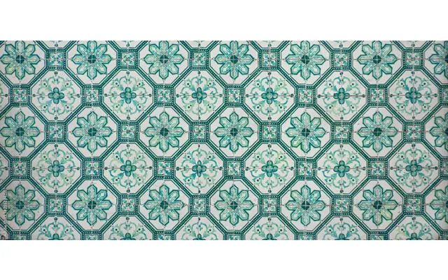Green Mosaic Tile Pattern Splashback - Custom Size
