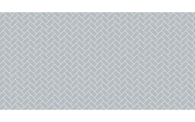Grey Printed Herringbone Tile Splashback - Custom Size