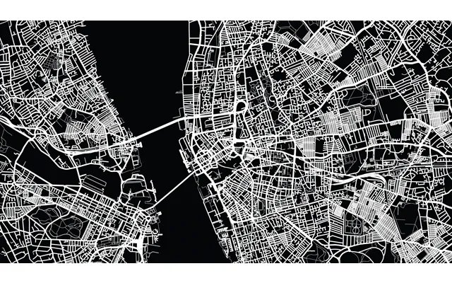 Monochrome Liverpool Splashback - Custom Size