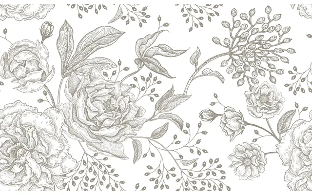 Vintage Flowers Splashback - Custom Size