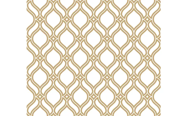 White And Gold Wave Pattern Splashback - Custom Size