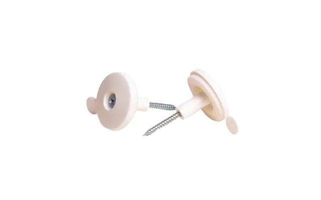 10mm Twin Wall Fixing Buttons With Screws 10 Pack - White