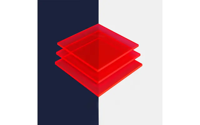 Fluorescent Red Plexiglas Acrylic Sheet Gloss Finish - 3.0 Mm